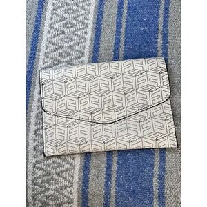 Foley + Corinna Envelope Clutch Cream Black Geometric Foldover Pouch